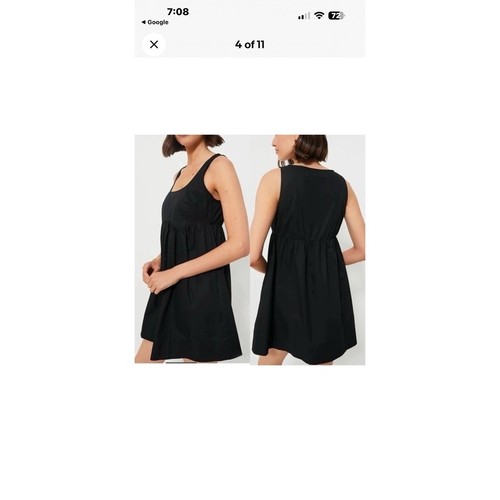 NWT Tuckernuck Pomander‎ Place Black Porto Square Neckline Mini Dress Women's L
